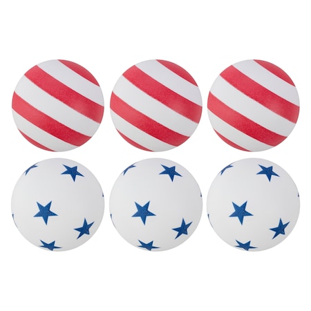 Stiga One-Star Stars/Stripes Balls, 6PK T1471-1